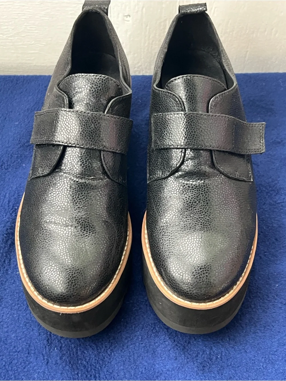 Eileen Fisher Zola Black Platform Oxfords